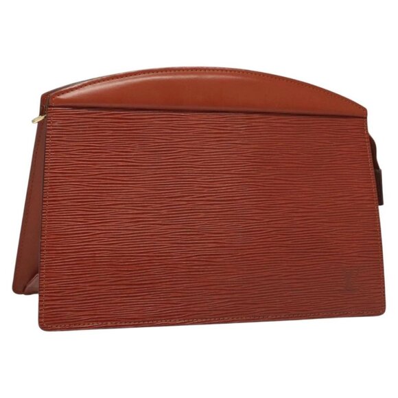 LOUIS VUITTON Epi Trousse Crete Pouch Brown - Picture 1 of 14